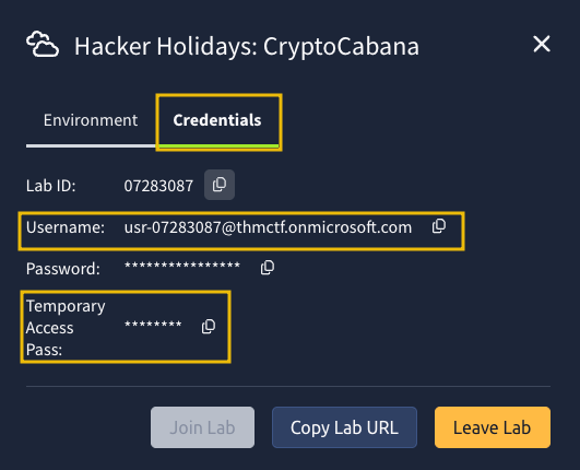 Credentials to access the Azure Portal.
