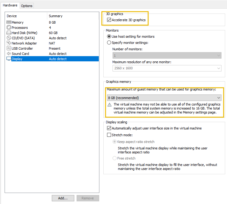Enabling accelerated 3D graphics