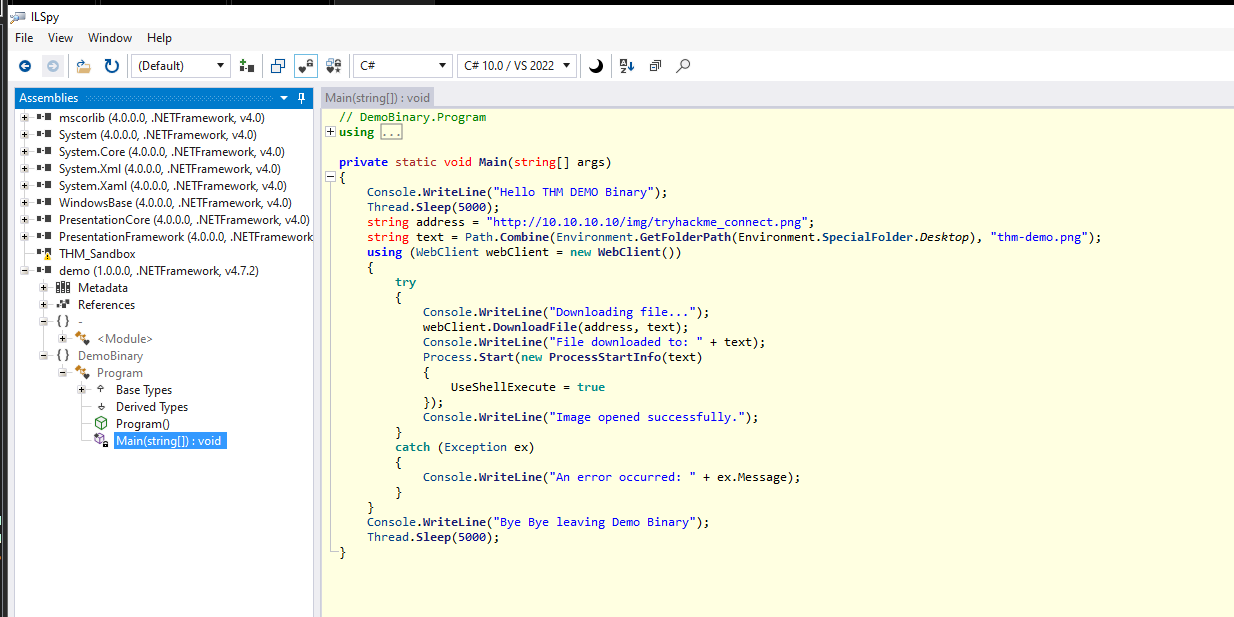 Decompiling using ILSpy