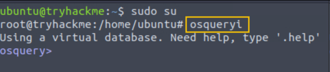Initiating osquery