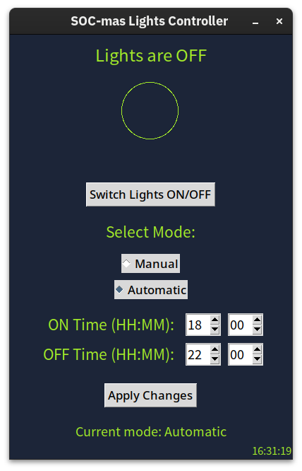Lights controller interface