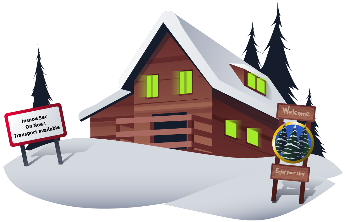 Frosty Pines Hotel Graphic