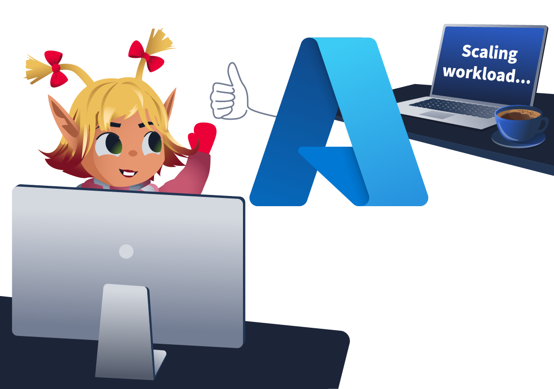 McSkidy and Azure working together in office