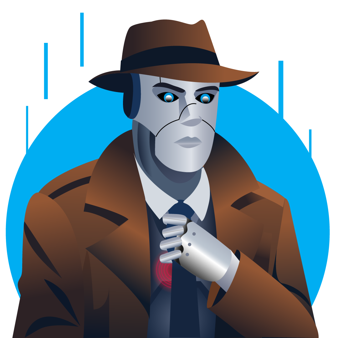 An AI straightening its tie, getting ready to go to work and help with DFIR