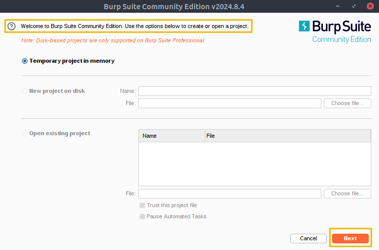 Burp suite splash screen