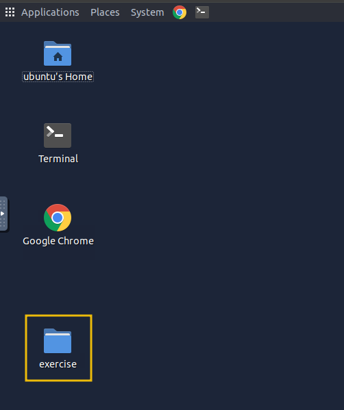 desktop of attached VM