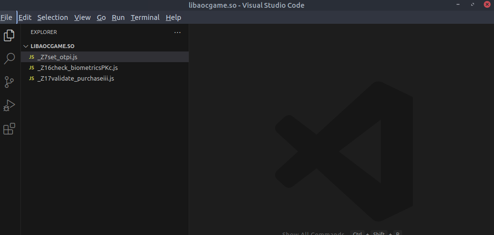 Visual Studio Code open with the scripts