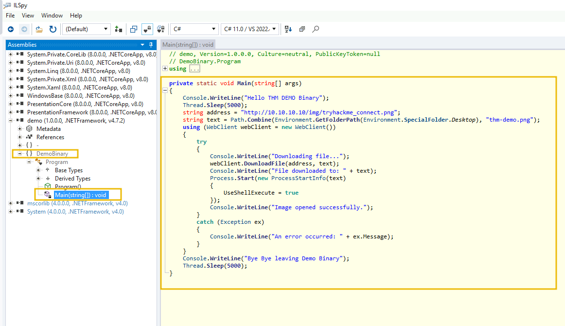 checking code in ILSpy