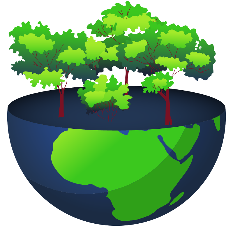 Illustration of a planet's ecosystem representing databases. The planet's surface is rich with diverse landscapes, forests, rivers, and resources, symbolizing a vast repository of data. This thriving ecosystem highlights how databases store and provide access to various types of resources essential for the planet’s (website's) functionality.