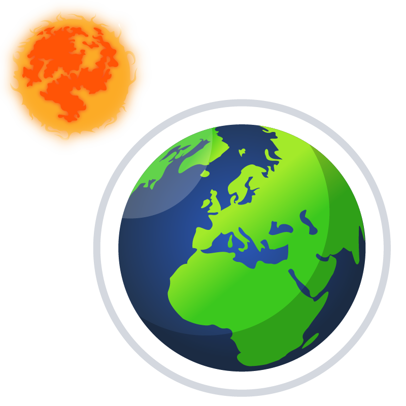 Illustration of the planet's ozone layer representing a Web Application Firewall (WAF). The protective layer surrounds the planet, symbolizing security measures that shield the web application from external attacks and threats, ensuring its safety and integrity.